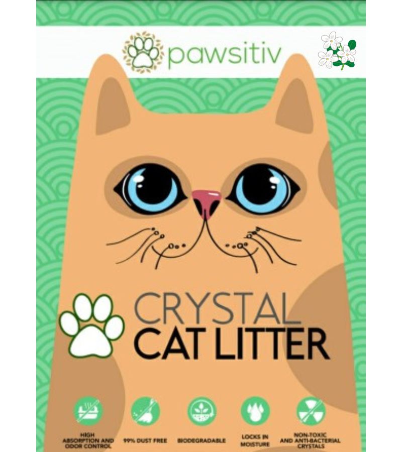 Pawsitiv Premium Silica Crystal Gel Litter for Cat - 8L - Jasmine
