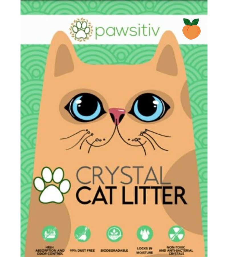 Pawsitiv Premium Silica Crystal Gel Litter for Cat - 8L - Peach