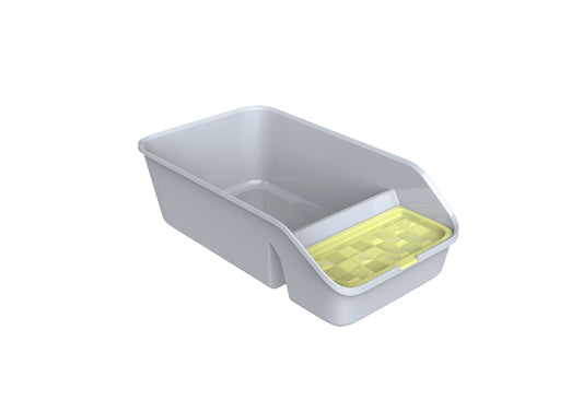 Pawsitiv Emma Classic Litter Tray with Storage - MSP B08 - Grey - Large