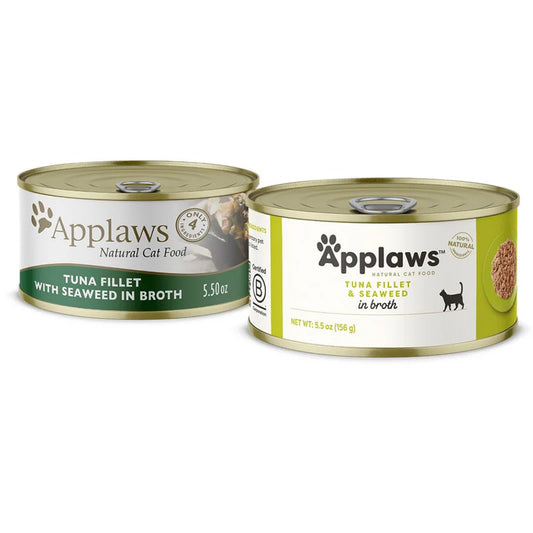 Applaws Natural Tuna Fillet with Seaweed Wet Cat Food - 156G (Pack of 12)