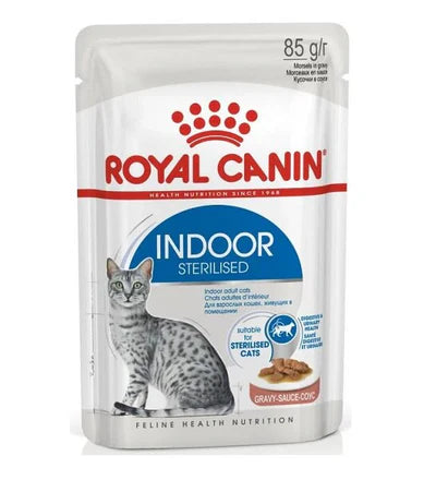 Royal Canin Indoor Sterilised In Gravy Cat Wet Food - 85G (Pack of 12)