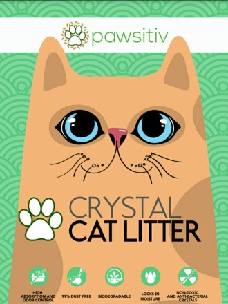 Pawsitiv Premium Silica Crystal Gel Litter for Cat - 16L - Unscented