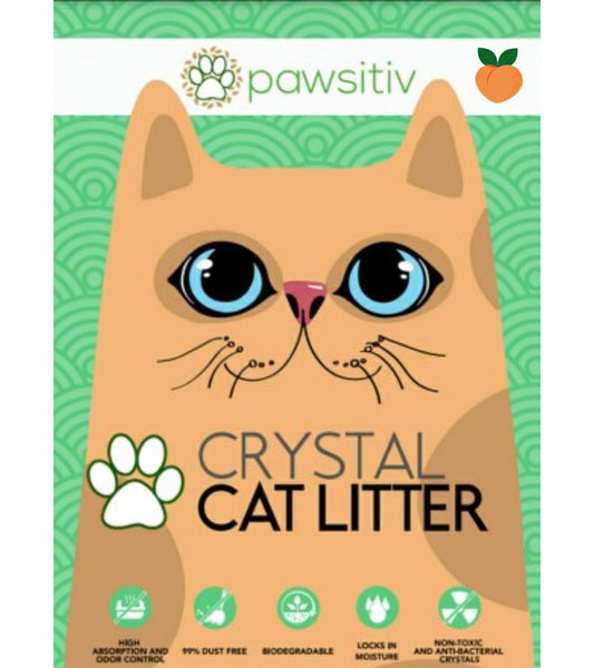 Pawsitiv Premium Silica Crystal Gel Litter for Cat - 8L - Peach
