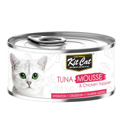 Kit Cat Tuna Mousse with Chicken Topper 80g